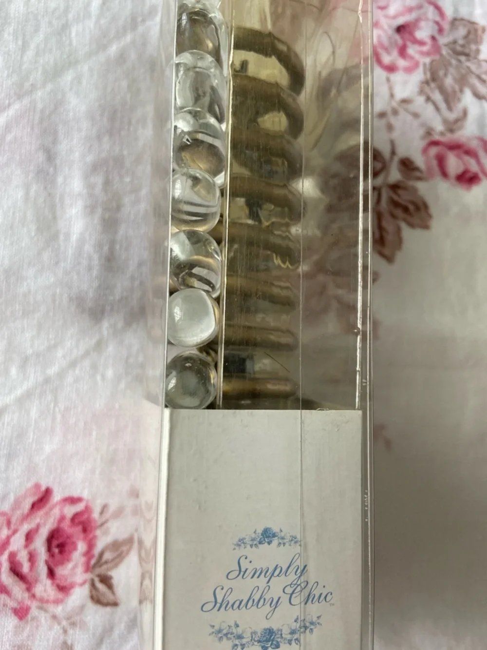Simply Shabby Chic Bronze Gold Drapery Rings Tear Drop Accents Set of 10 NEW